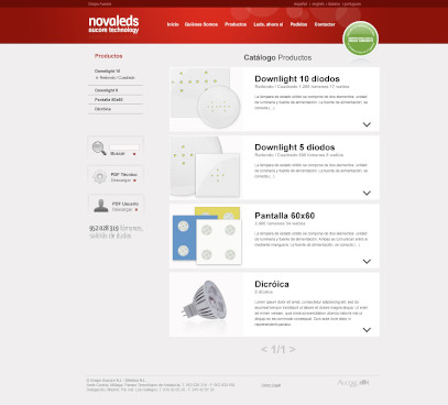 Catálogo de productos Novaleds